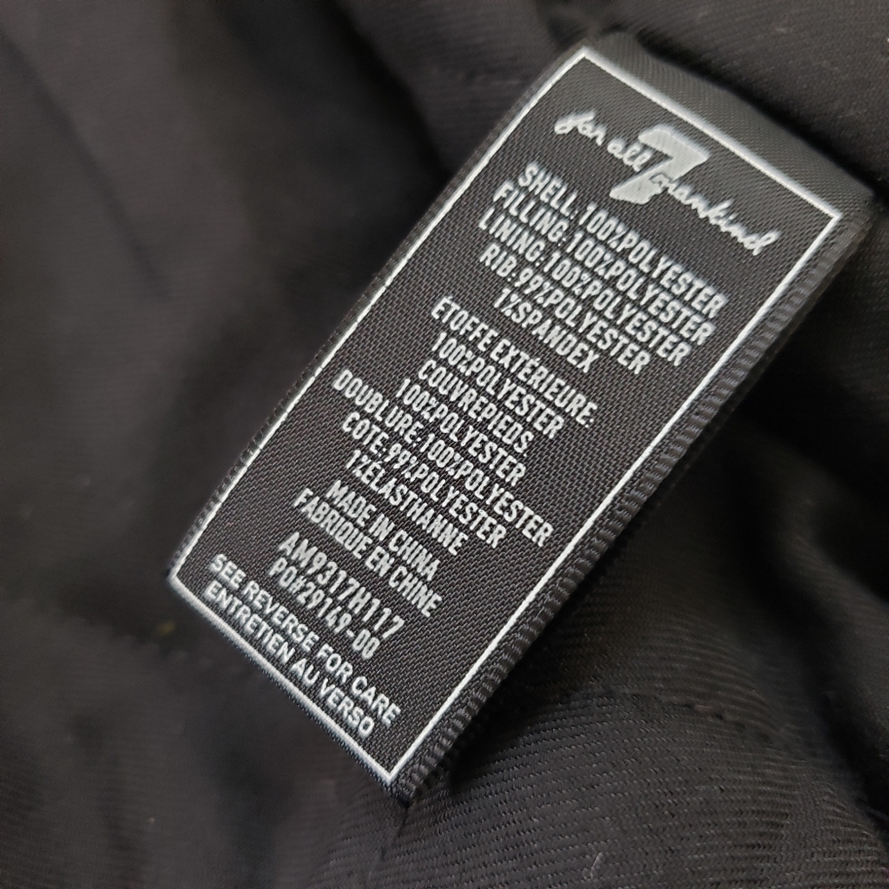 NWT 7 for all mankind black XL jacket rn# 115561 - Picture 5 of 10